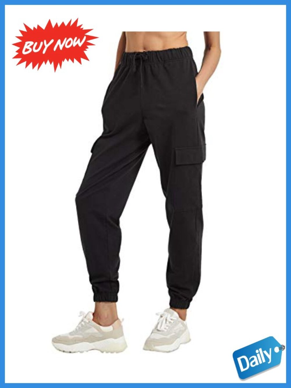 Cotton Blend Cargo Jogger Sweatpants Loose Lounge Pants